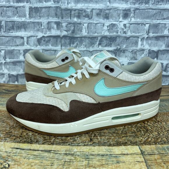 Nike Air Max 1 Crepe Hemp Medium Brown Mint Foam Mushroom FD5088-200 Size 15 - Picture 1 of 11